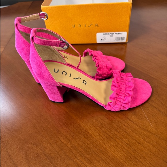 Unisa Fuchsia Ruffle Heels - Picture 2 of 4